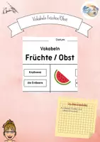 Vorschau - Fördermaterial/Inklusion - Vokabeln (deutsch/russisch) - Früchte/Obst - Deckblatt
