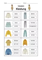 Vorschau - Fördermaterial/Inklusion - Vokabeln (deutsch/russisch) - Kleidung - Seite 1