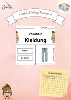 Vorschau - Fördermaterial/Inklusion - Vokabeln (deutsch/russisch) - Kleidung - Deckblatt