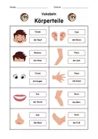 Vorschau - Fördermaterial/Inklusion - Vokabeln (deutsch/russisch) - Körperteile - Seite 1