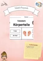 Vorschau - Fördermaterial/Inklusion - Vokabeln (deutsch/russisch) - Körperteile - Deckblatt