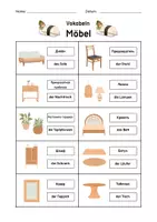 Vorschau - Fördermaterial/Inklusion - Vokabeln (deutsch/russisch) - Möbel - Seite 1