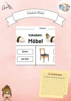 Vorschau - Fördermaterial/Inklusion - Vokabeln (deutsch/russisch) - Möbel - Deckblatt