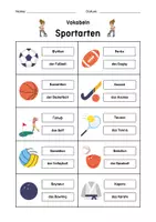 Vorschau - Fördermaterial/Inklusion - Vokabeln (deutsch/russisch) - Sportarten - Seite 1