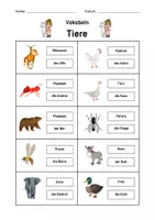 Vorschau - Fördermaterial/Inklusion - Vokabeln (deutsch/russisch) - Tiere - Seite 1