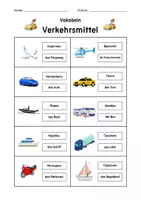 Vorschau - Fördermaterial/Inklusion - Vokabeln (deutsch/russisch) - Verkehrsmittel - Seite 1