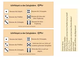 Vorschau - Spiele - Satzglieder - Würfelspiel - Ritter - Seite 3