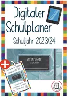Vorschau - Lehrpläne/Lehrermaterial - Digitaler XXL Schulplaner / Lehrerkalender / Unterrichtsplaner 2023/24 plus Clipart-Set - Deckblatt