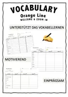 Vorschau - Arbeitsblätter - Orange Line 1 Vocabulary Welcome & Zoom in - Deckblatt