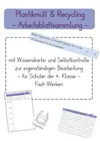 Vorschau - Arbeitsblätter - Plastikmüll und Recycling - Arbeitsblattsammlung - Deckblatt