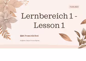 Vorschau - Stundenentwürfe - Unterrichtsentwurf - Lernbereich 1 - DaZ Level A1 (russisch) - Seite 1