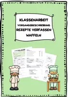 Vorschau - Unterrichtsreihen - Materialpaket Vorgangsbeschreibung Rezepte mit einfacher Klassenarbeit und Lösung - Seite 1