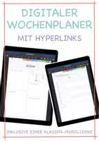 Vorschau - Lehrpläne/Lehrermaterial - DIGITALER WOCHENPLANER mit Hyperlinks - Deckblatt