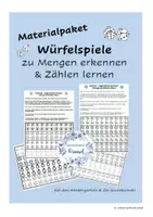 Vorschau - Arbeitsblätter - Materialpaket Würfelspiele "Gegenstände sammeln" - Deckblatt