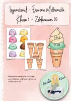 Vorschau - Spiele - Legematerial - Eiscreme Mathematik Klasse 1 ZR20 - Deckblatt