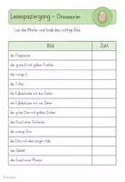 Vorschau - Arbeitsblätter - Lesespaziergang Dino - für die 1. Klasse, 2-fach differenziert - Seite 1