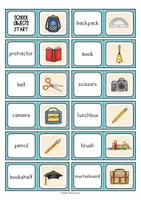 Vista previa - Juegos / Gamificación - School objects: juego de dominó para clases de inglés - página 1