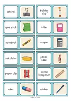 Vista previa - Juegos / Gamificación - School objects: juego de dominó para clases de inglés - página 2
