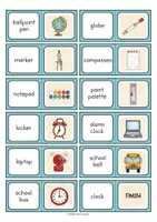 Vista previa - Juegos / Gamificación - School objects: juego de dominó para clases de inglés - página 3