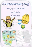 Vorschau - Arbeitsblätter - Wachsendes Materialpaket Schreibspaziergänge Klasse 1 - ABC der Tiere / Silbenschirft - Seite 1