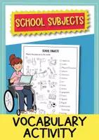 Vista previa - Hojas de trabajo - School subjects: vocabulary activity (inglés) - Portada