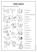 Vista previa - Hojas de trabajo - School subjects: vocabulary activity (inglés) - página 2