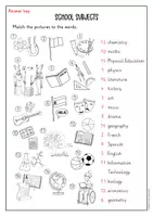 Vista previa - Hojas de trabajo - School subjects: vocabulary activity (inglés) - página 3