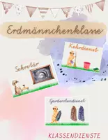 Vorschau - Poster - Klassendienste für die Erdmännchenklasse - Deckblatt