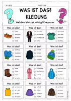 Vorschau - Arbeitsblätter - Kleidung Übung: Was ist das? Daz DaF A2 - Seite 2