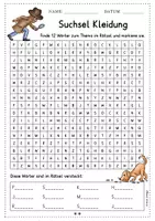 Vorschau - Arbeitsblätter - Kleidung Suchsel DaZ DaF A1 - 3-fach differenziert - Seite 3