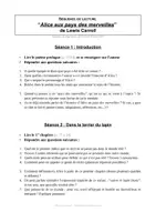 Aperçu - Préparation de séquence / Séquence complète - Séquence de Lecture - Alice aux pays des merveilles - Page de couverture