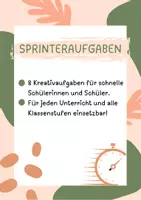 Vorschau - selbst erstellte Cliparts/Grafiken - Sprinteraufgaben - Aufgabenkarten - Deckblatt
