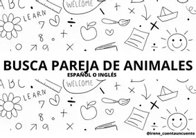 Vista previa - Juegos / Gamificación - BUSCA PAREJA ANIMALES vocabulario - Portada