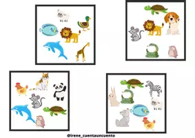 Vista previa - Juegos / Gamificación - BUSCA PAREJA ANIMALES vocabulario - página 3