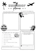 Vorschau - Arbeitsblätter - My summer plans activity - Deckblatt