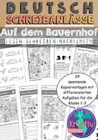 Vorschau - Arbeitsblätter - Lesen Schreiben Nachdenken - Thema Bauernhof - Deckblatt