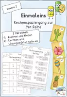 Vorschau - Arbeitsblätter - Rechenspaziergang 9er Reihe (keines Einmaleins) - Deckblatt