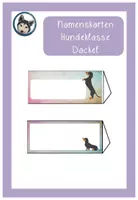 Vorschau - Anderer Materialtyp - editierbare Namenskarten Hundeklasse #Dackel #Klassentier - Deckblatt