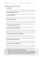 Vorschau - Arbeitsblätter - AB mit Fragen zum Thema "Prag" + Lösungsblatt + Infografik - Deckblatt
