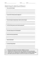 Vorschau - Arbeitsblätter - AB mit Fragen zum Thema "Elvis Presley" + Lösungsblatt + Mindmap + Infografik - Deckblatt
