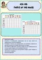 Vista previa - Juegos / Gamificación - Ask me! Parts of the house. Vocabulary and grammar game. - Portada