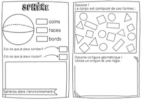 Aperçu - Préparation de séquence / Séquence complète - Cahier d'explorateur sur les formes géométriques - Cahier de notes sur les propriétés des formes et les formes dans la vie quotidienne - Page 3