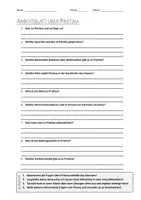 Vorschau - Arbeitsblätter - AB mit Fragen zum Thema "Pristina" + Lösungsblatt - Deckblatt