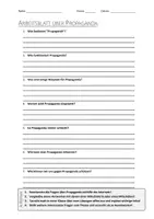 Vorschau - Arbeitsblätter - AB mit Fragen zum Thema "Propaganda" + Lösungsblatt + Infografik - Deckblatt