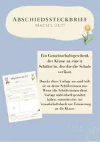 Vorschau - Arbeitsblätter - Abschiedsgeschenk an Schüler (Steckbriefe von Mitschülern) - Deckblatt