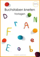 Vorschau - Stationenlernen - Buchstaben Kneten - Vorlagen - Deckblatt