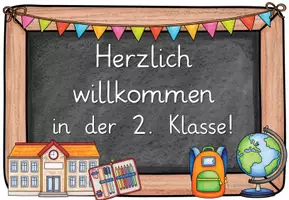 Vorschau - Mal- und Bastelvorlagen - Schuljahresanfang Willkommen Schilder Klasse 1-4 - Seite 2