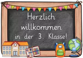 Vorschau - Mal- und Bastelvorlagen - Schuljahresanfang Willkommen Schilder Klasse 1-4 - Seite 3