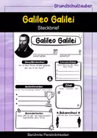Vorschau - Arbeitsblätter - Galileo Galilei Steckbrief - Berühmte Persönlichkeiten - Deckblatt