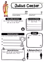 Vorschau - Arbeitsblätter - Julius Caesar Steckbrief - Berühmte Persönlichkeiten - Seite 1